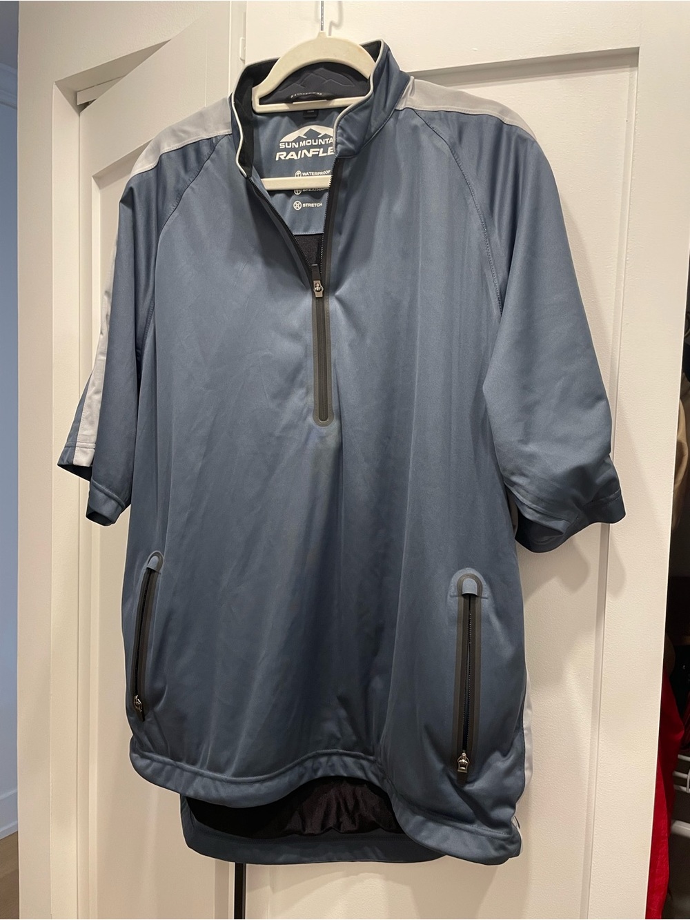Men's Short-Sleeve sun mountain RainFlex Golf Jacket - Slate Blue